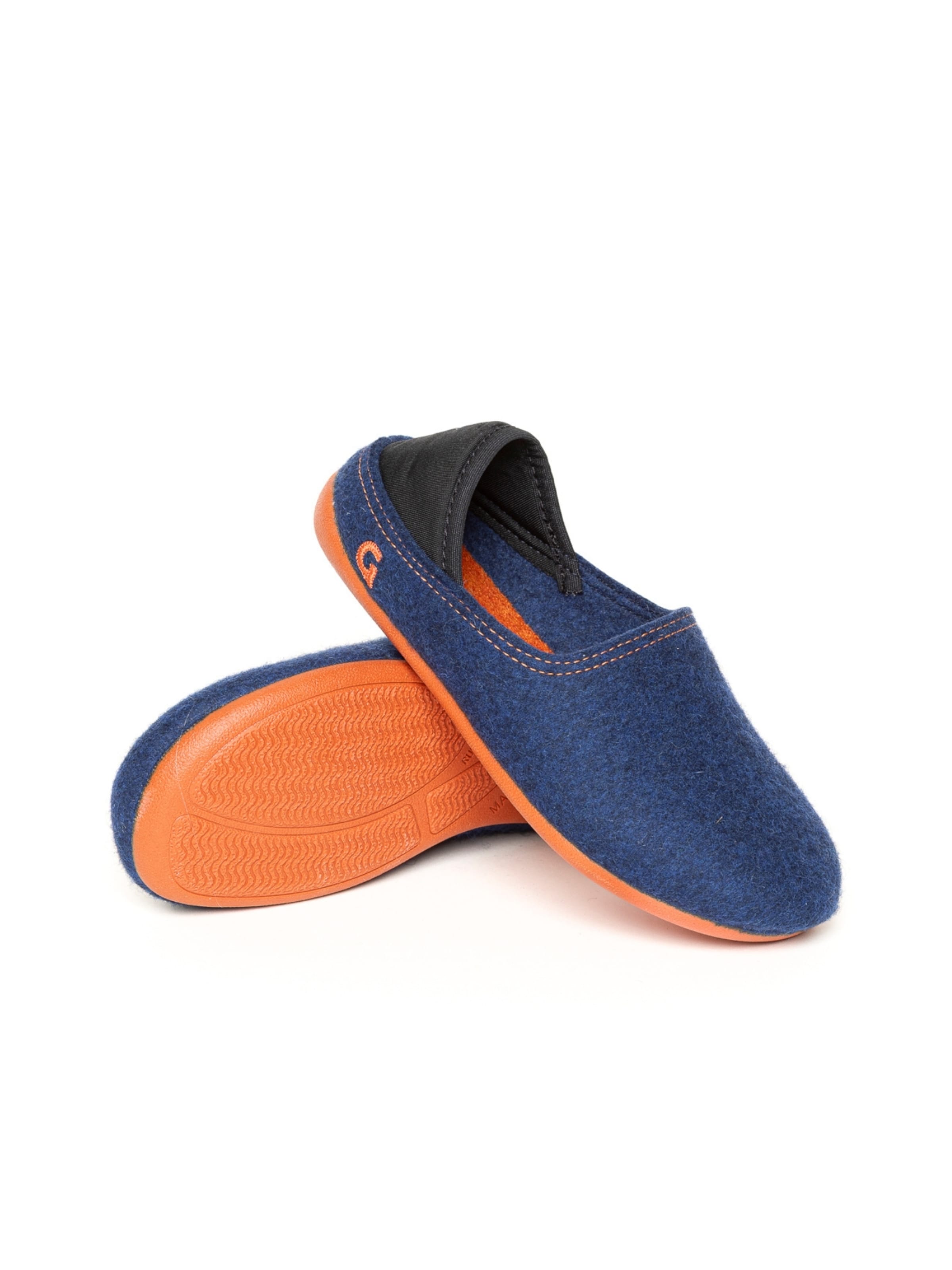Gottstein Slippers 'Filzpantoffel Wool Slip-On Kids' in Blue