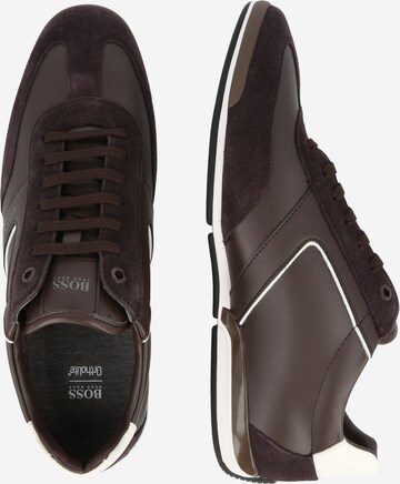 BOSS Orange Athletic lace-up shoe 'Saturn' in Brown