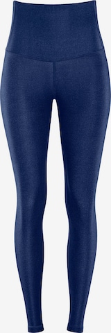 Skinny Pantaloni sportivi di Winshape in blu: frontale