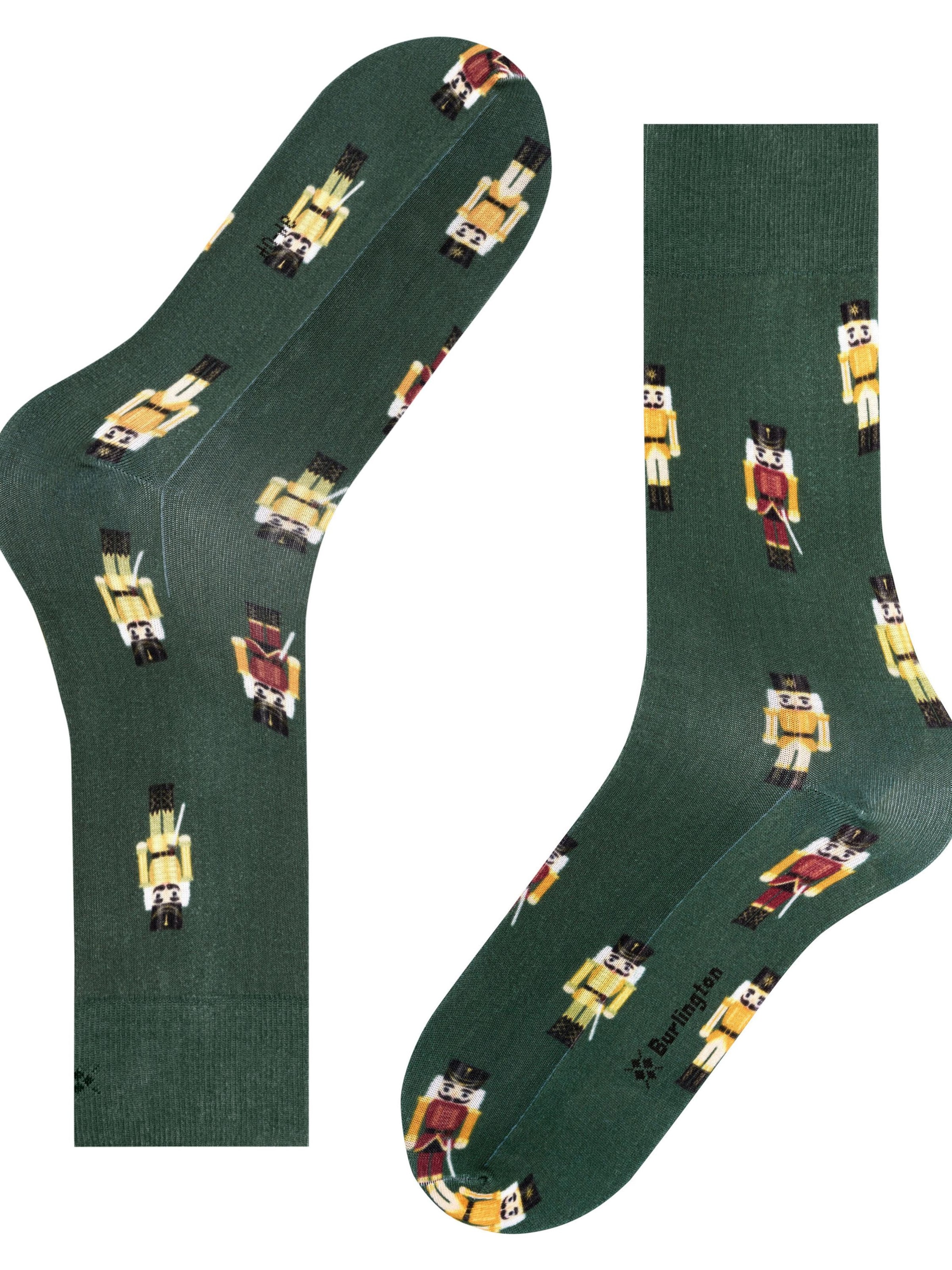 BURLINGTON Socks 'December Days' in Green