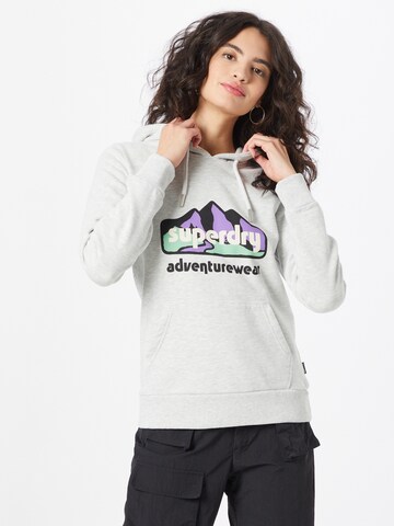 Sweat-shirt 'Terrain' Superdry en gris : devant