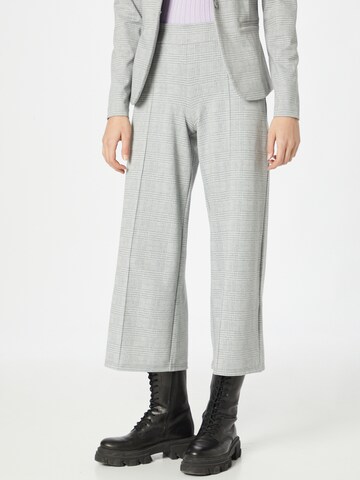 ICHI Wide leg Pleated Pants 'Kate' in Grey: front