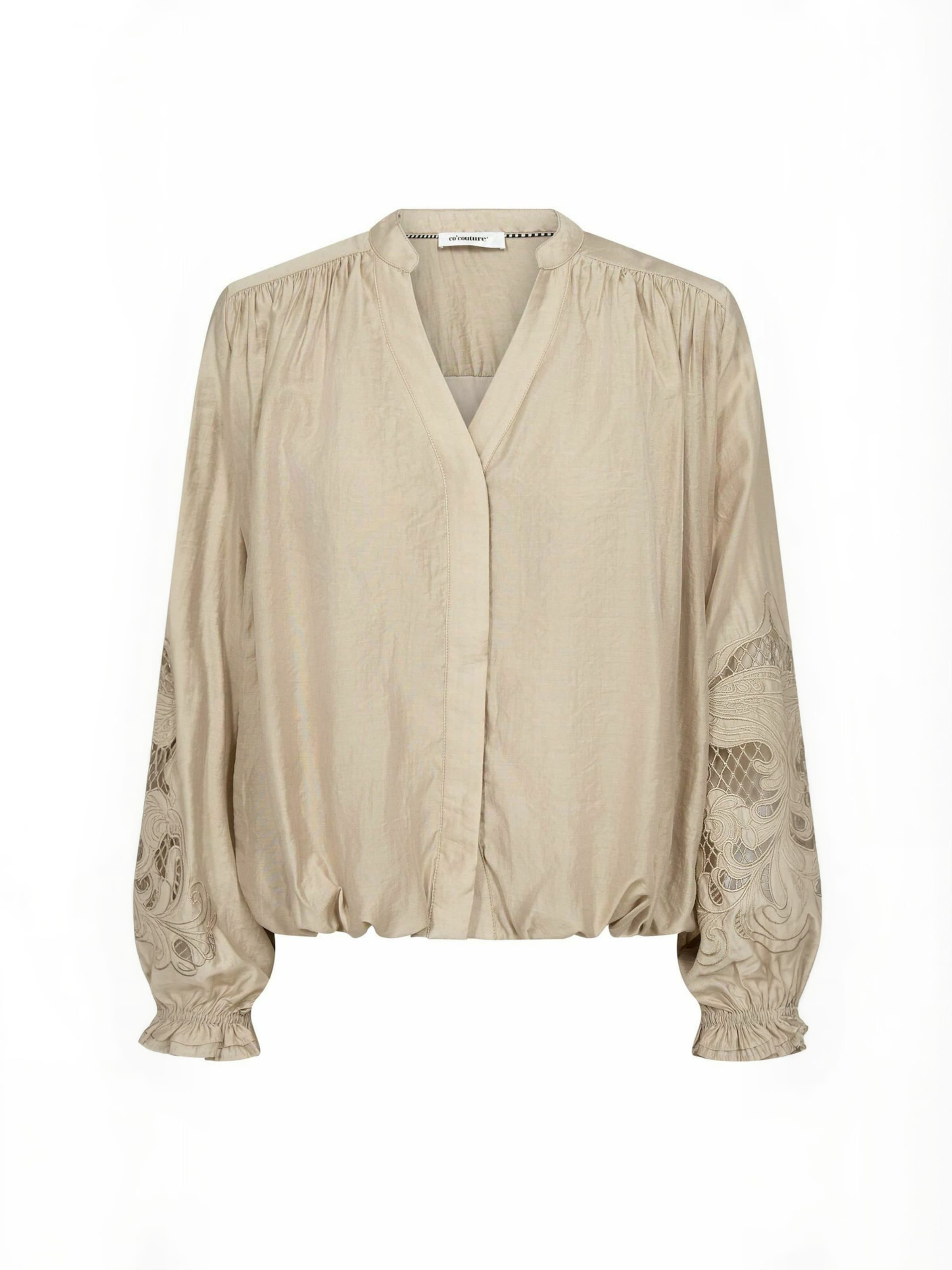 co'couture - Camiseta ' DelinCC ' en beige: frente
