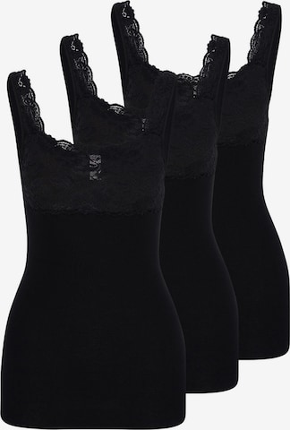 Nina von C. Undershirt 'Fine Cotton' in Black: front