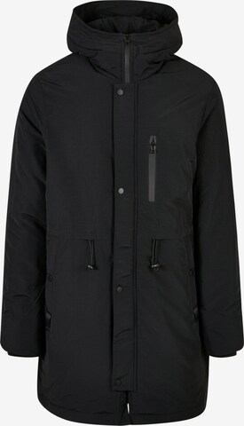 Parka mi-saison Urban Classics en noir : devant