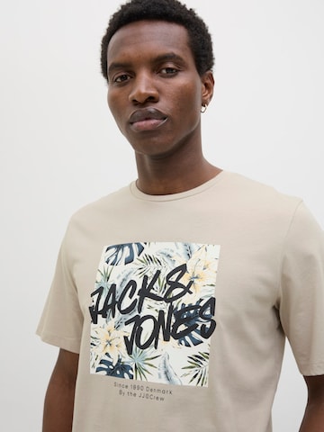 Maglietta 'JJHawaii' di JACK & JONES in beige