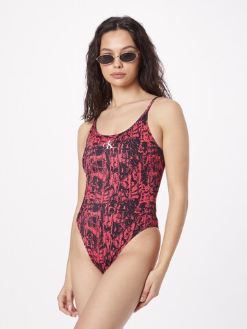 Calvin Klein Swimwear Badpak in Roze