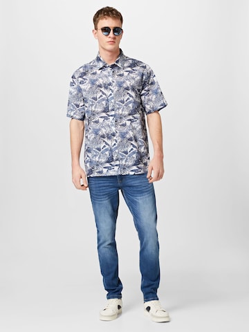 ABOUT YOU Regular fit Button Up Shirt 'Arthur' in Blue