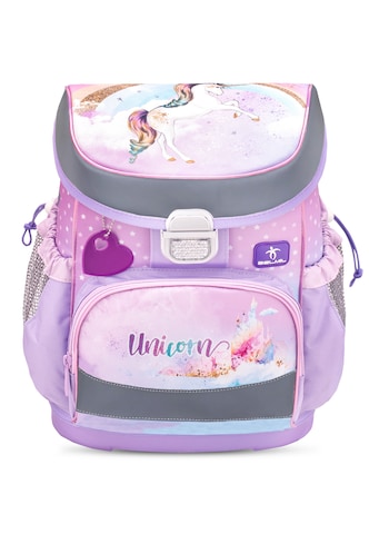 Belmil Mini-fit ergonomisches Schulranzen-Set 4 Teile, mit Brustgurt in Pink