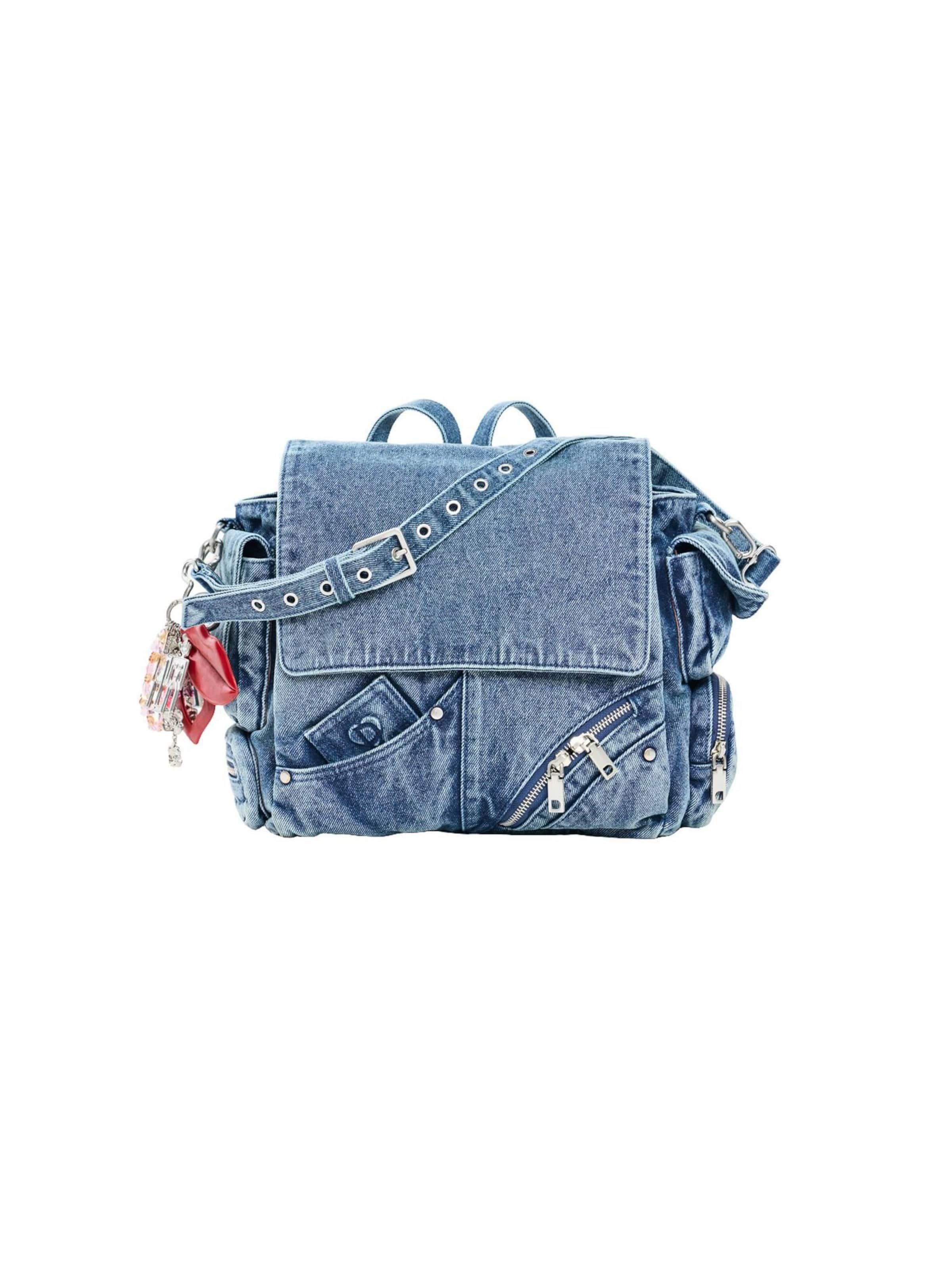 Desigual - Mochila em azul: frente