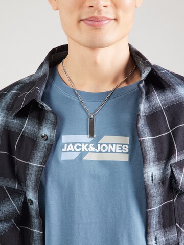 mėlyna JACK & JONES Marškinėliai 'JJECorp'