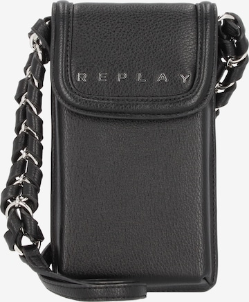 REPLAY Smartphone Case in Black: front