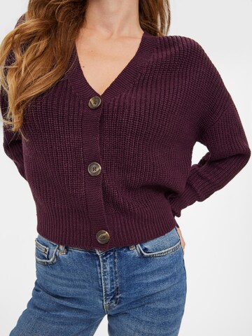 VERO MODA Knit cardigan 'Lea' in Purple: front