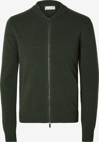 SELECTED HOMME Gebreid vest in Groen: voorkant