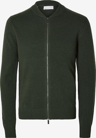 SELECTED HOMME Gebreid vest in Groen: voorkant