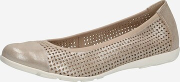 CAPRICE Ballet Flats in Gold: front