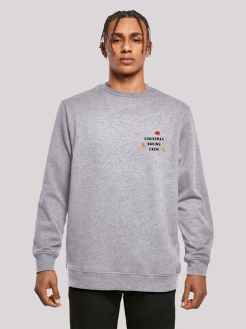 Sweat-shirt 'Christmas Baking Crew' F4NT4STIC en gris : devant