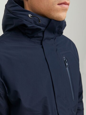 JACK & JONES Between-Seasons Parka 'Wing' in Blue