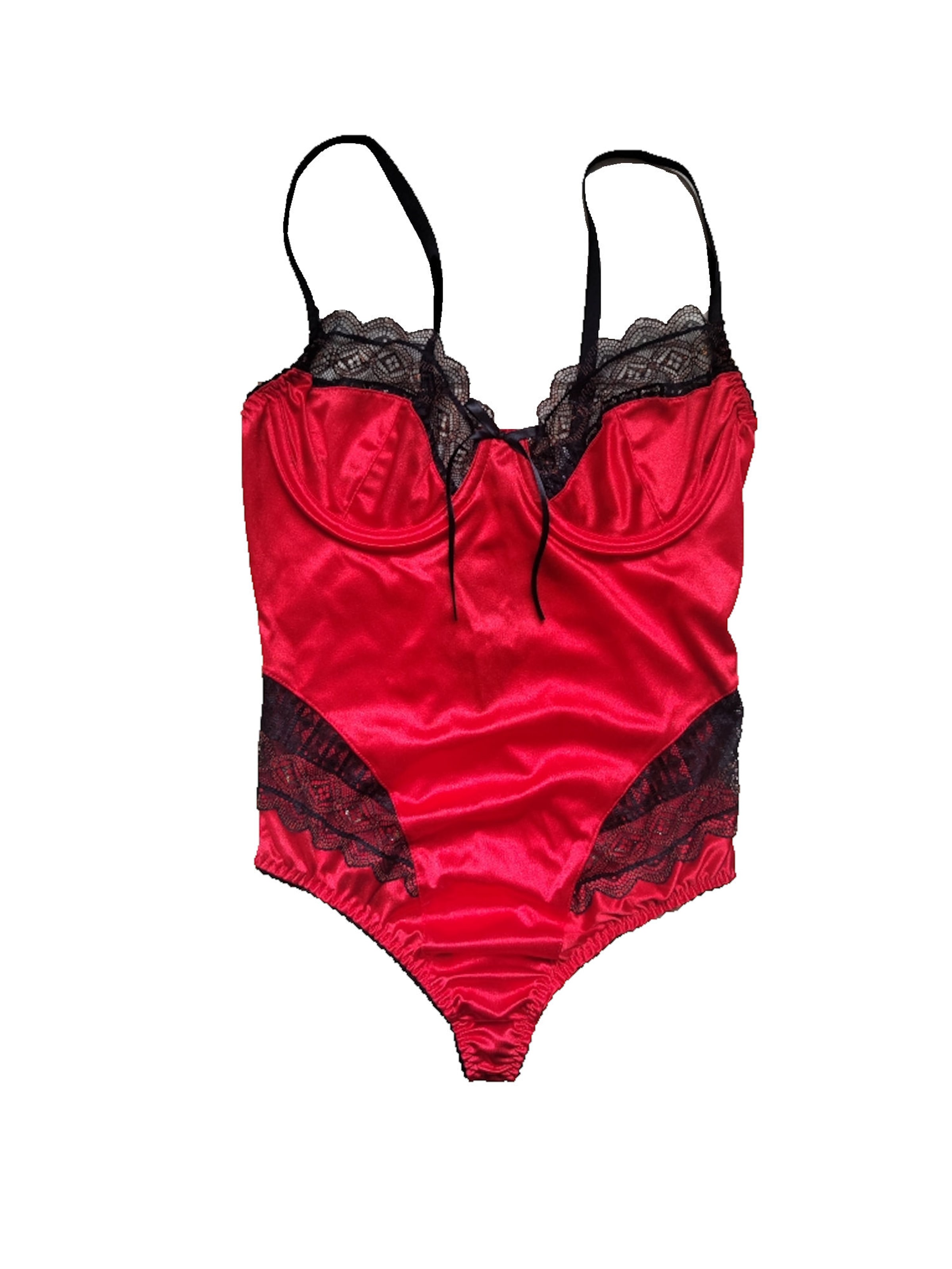 PASSION Lingerie Bodysuit 'Evane' in Red: front