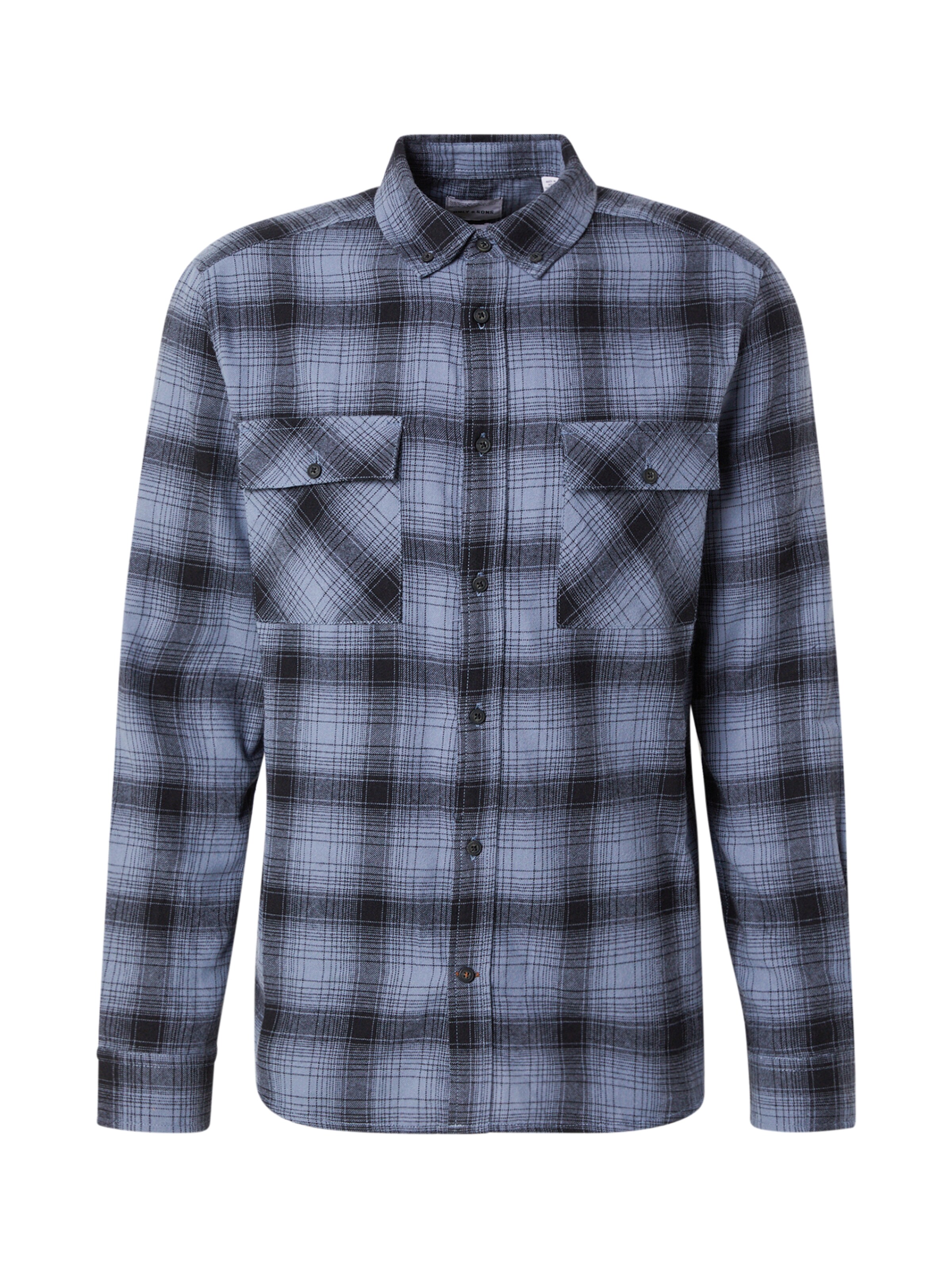 Only & Sons Средняя посадка Рубашка 'ONSMATT' в Синий: спереди