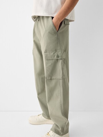 Loosefit Pantalon cargo Bershka en vert