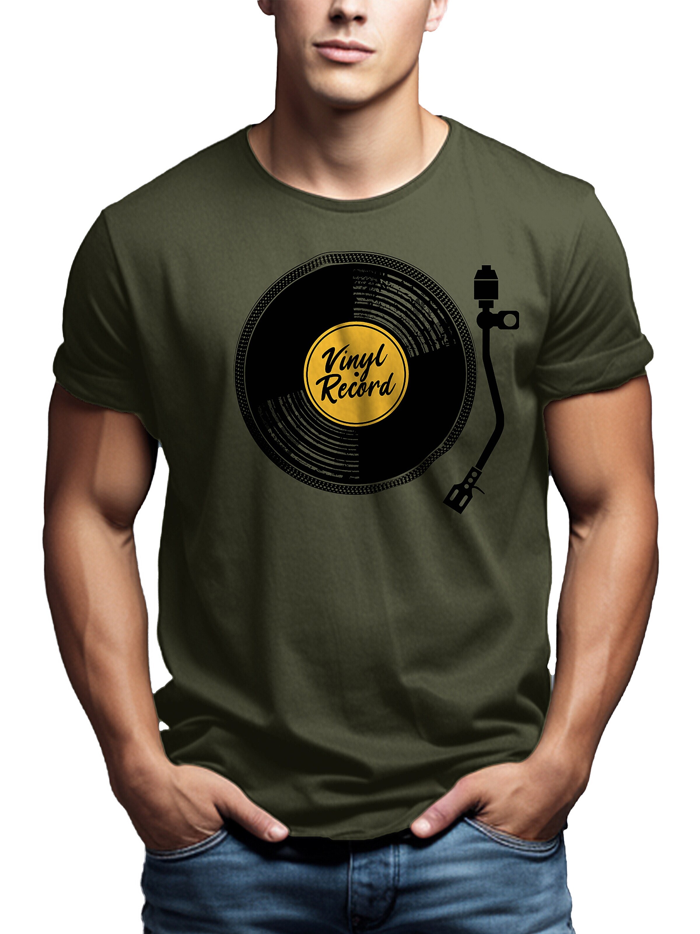 MAKAYA Shirt 'V-Record' in Green
