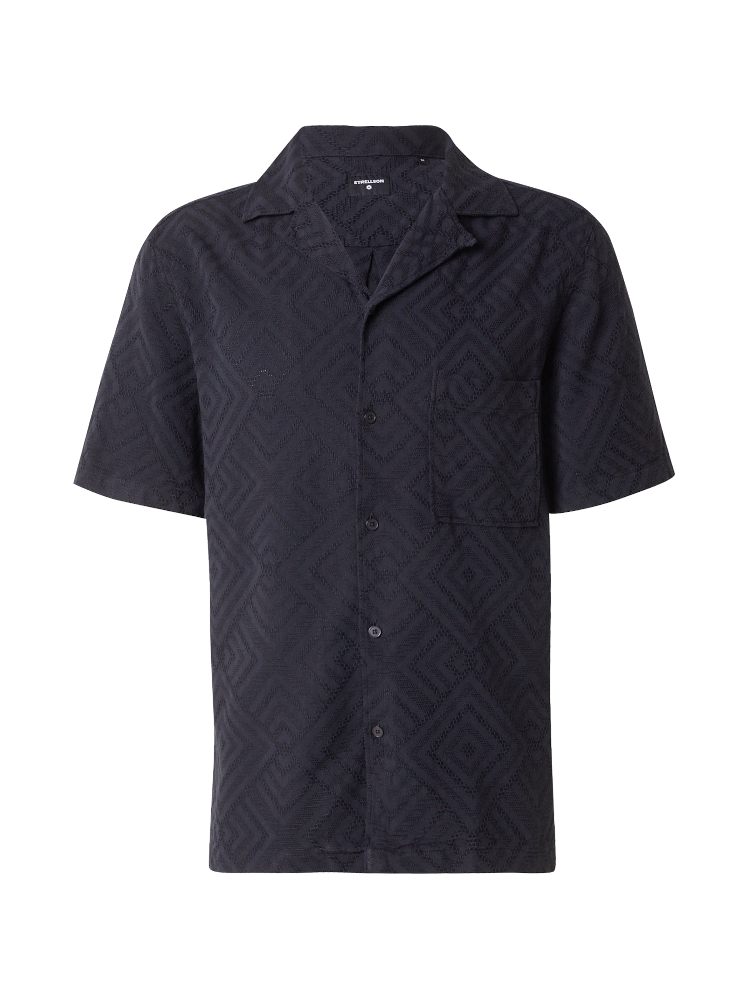 STRELLSON Button Up Shirt 'Cisco' in Black: front