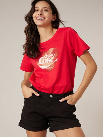 T-shirt 'Cherry' Deeluxe en rouge : devant