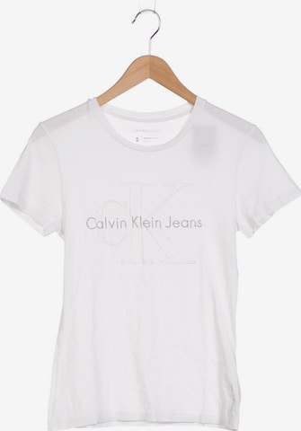 Calvin Klein Jeans T-Shirt S in Weiß: predná strana