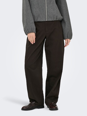 JDY Baggy Trousers 'JDYENYA SELMA' in Brown: front