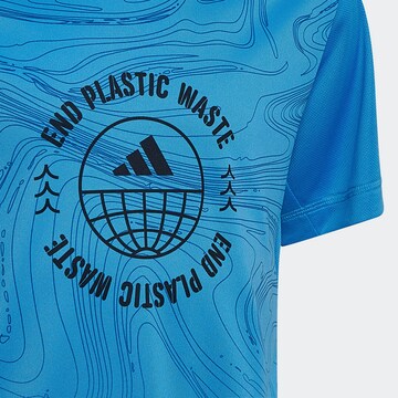 ADIDAS SPORTSWEAR Performance Shirt 'Unitefit Aeroready Run For The Oceans' in Blue