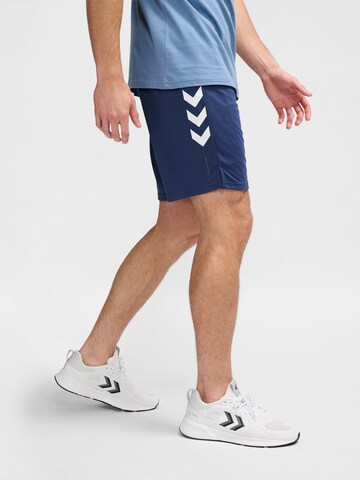 Hummel Regular Workout Pants 'Topaz' in Blue: front