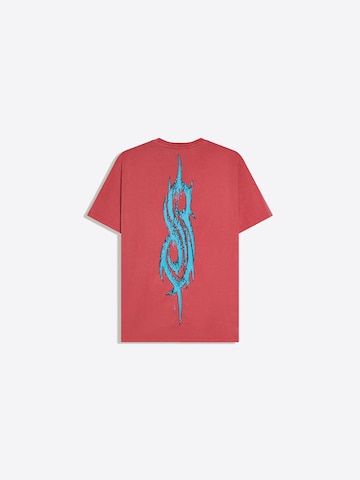 T-Shirt 'SLIPKNOT' Bershka en rouge