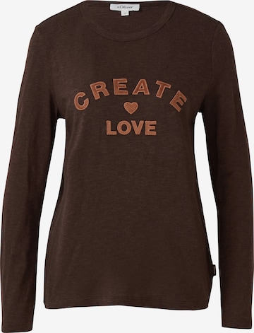 T-shirt s.Oliver en marron : devant