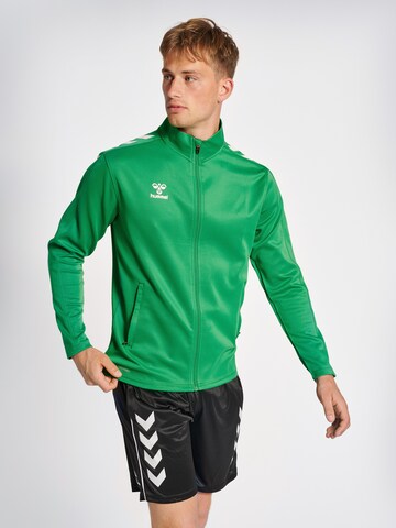 Hummel Sportsweatvest in Groen: voorkant