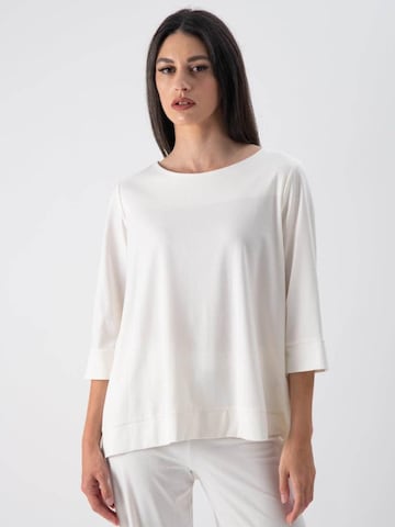 MND Bluse 'Soft touch edged sweater'‌‌‌‌‌‌‌‌‌ in Weiß: Vorderseite