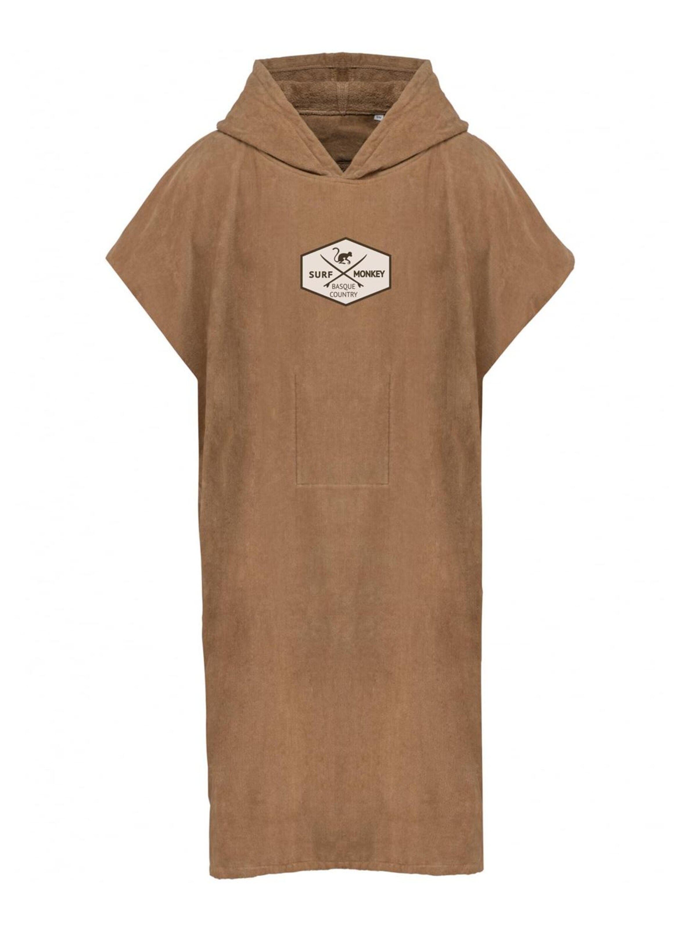 Surf Monkey Fürdőköpeny 'Surf Cotton Poncho kids' - bézs: elől