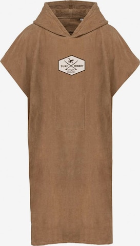 Peignoir 'Surf Cotton Poncho kids' Surf Monkey en beige : devant