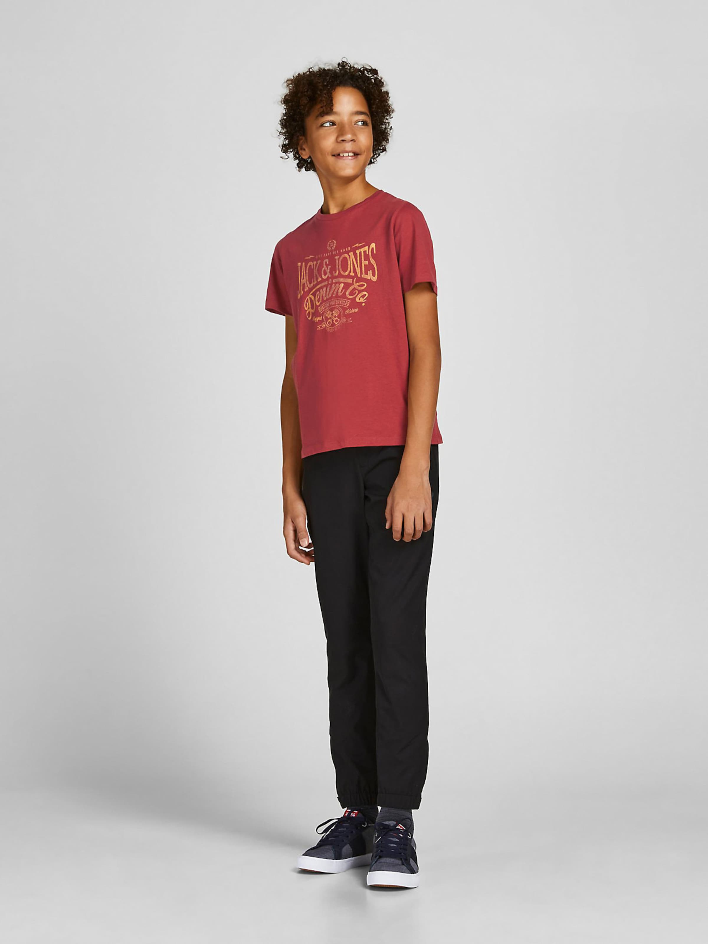 Kinder Teens (Gr. 140-176) Jack & Jones Junior T-Shirt 'JPRBLUBOOSTER' in Rostrot - JO74616