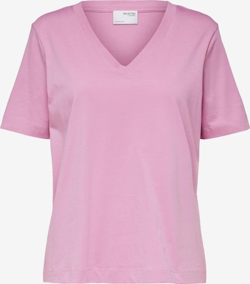 Selected Femme Curve T-Shirt 'Andard' in Pink: predná strana