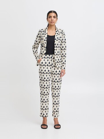 ICHI - regular Pantalón ' IHKATE PRINT ' en beige