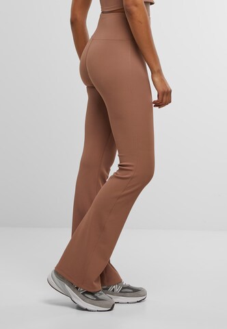 Urban Classicsregular Tajice ' Ladies Flared Leggings Rib ' - smeđa boja
