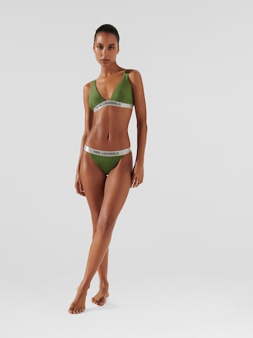 Karl Lagerfeld - Triángulo Top de bikini en verde