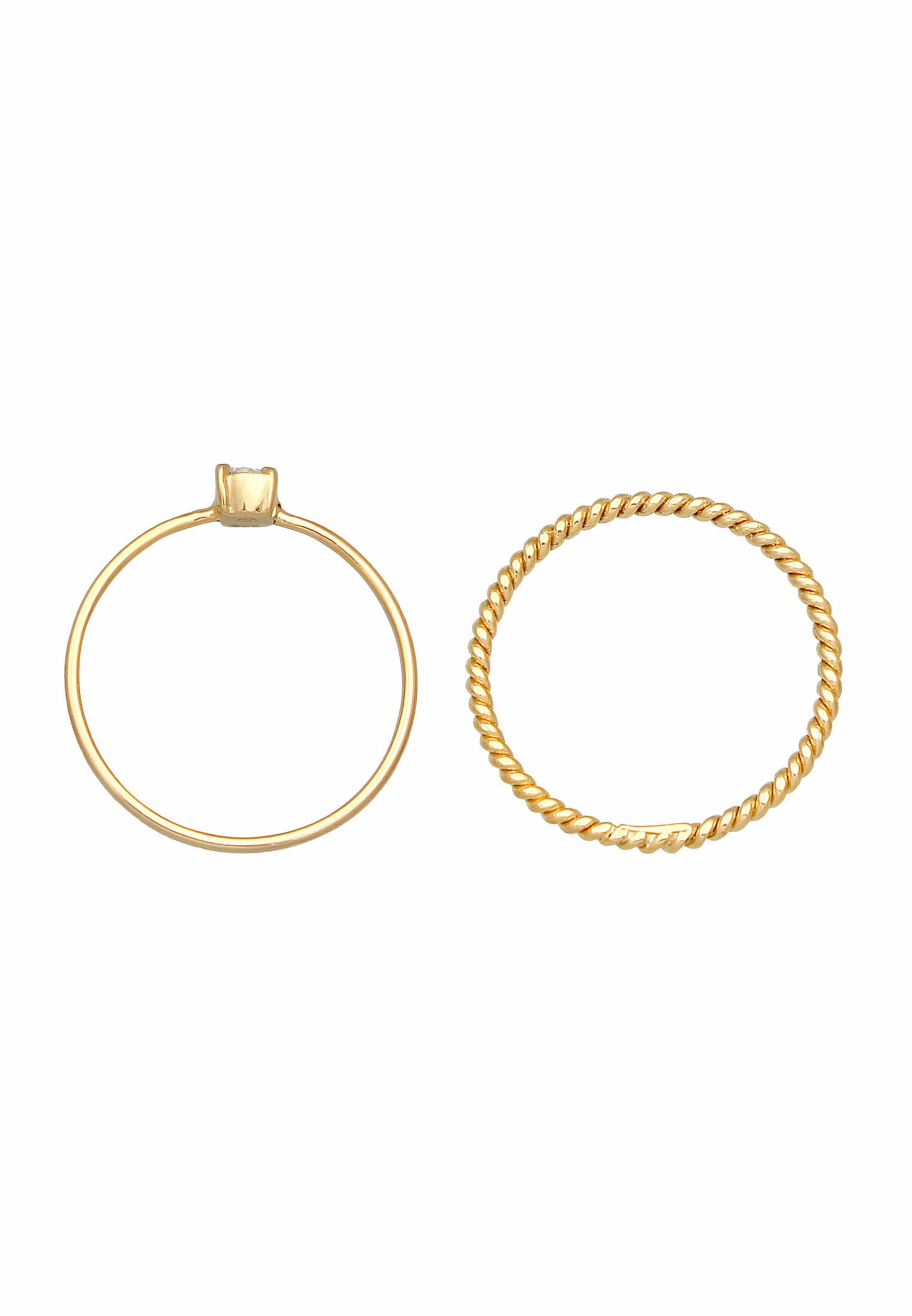 ELLI Ring Solitär-Ring in Gold