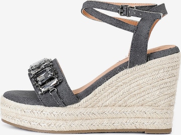 Sandalo di CAFè NOIR in nero: frontale