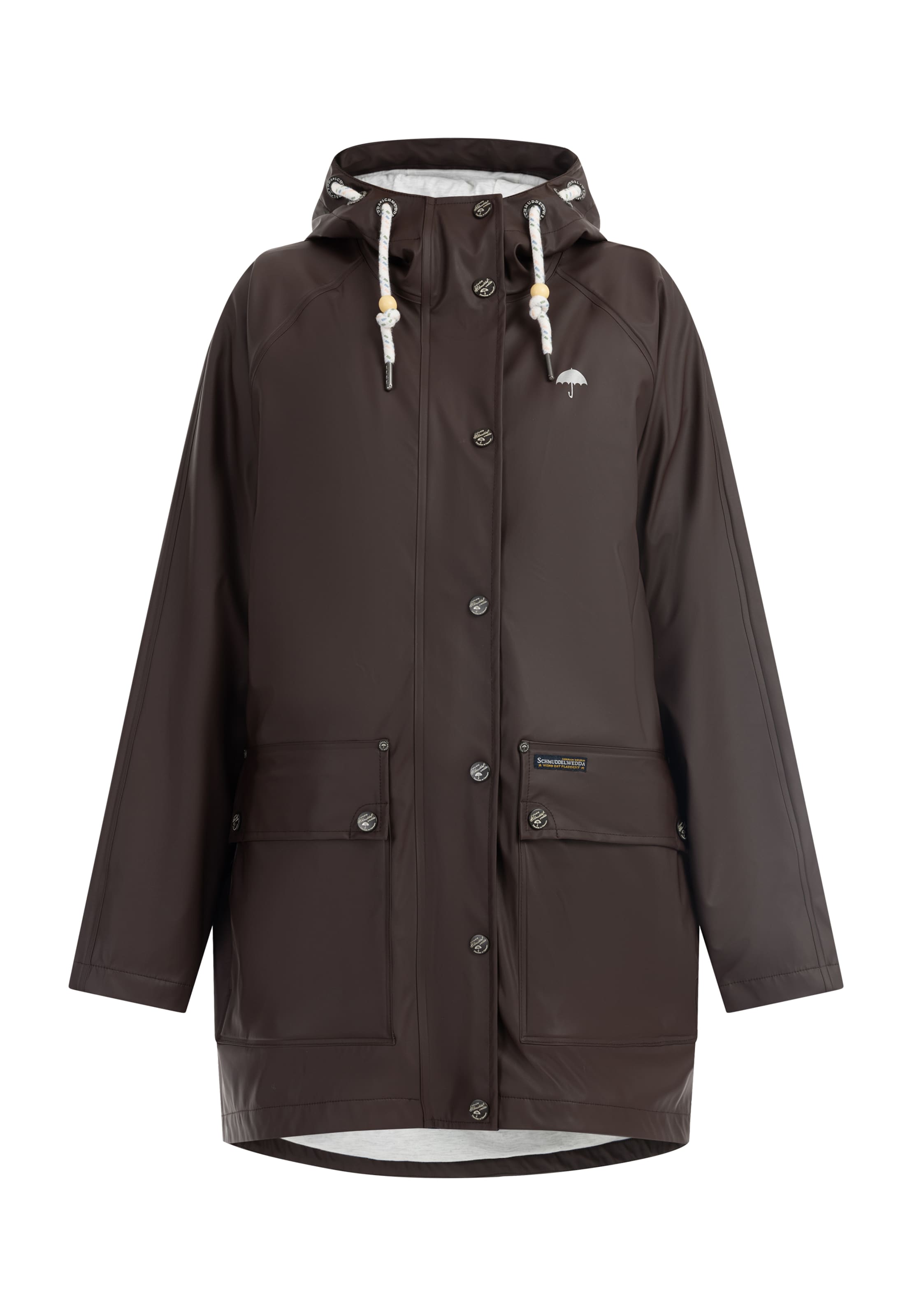 Schmuddelwedda Functionele mantel in Grijs: voorkant