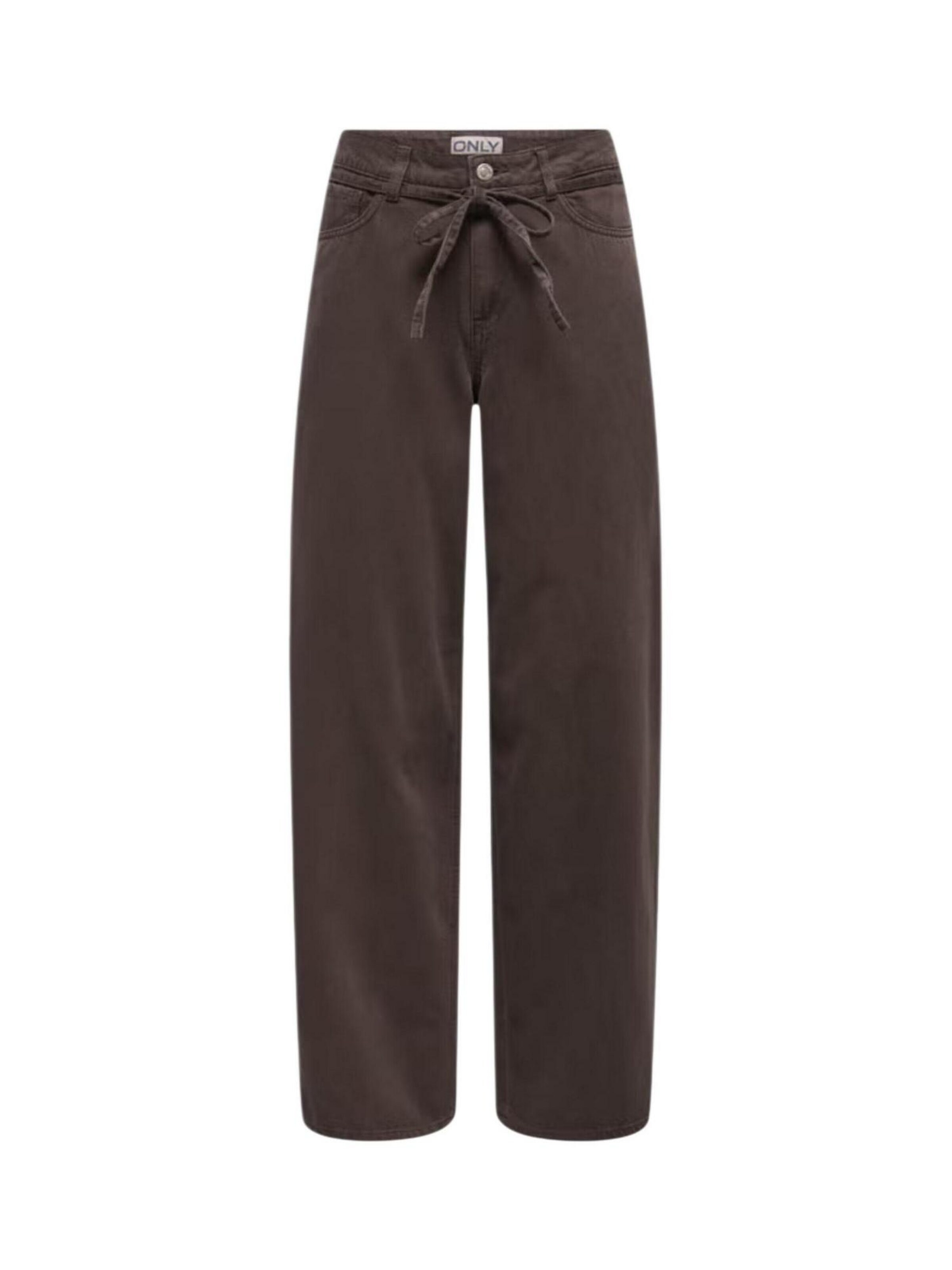 Wide leg Jeans 'ONLGIANNA-SILLA MW ST BELT PANT PNT NOOS 15372521' di ONLY in marrone