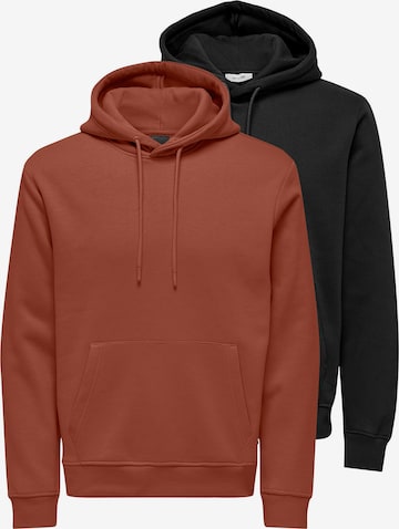 Only & Sons Sweatshirt 'Connor' in Red: front