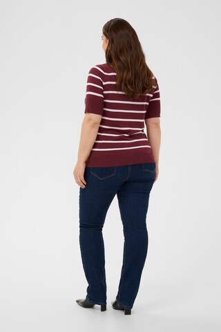 KAFFE CURVE Knit cardigan 'KClizzy' in Red