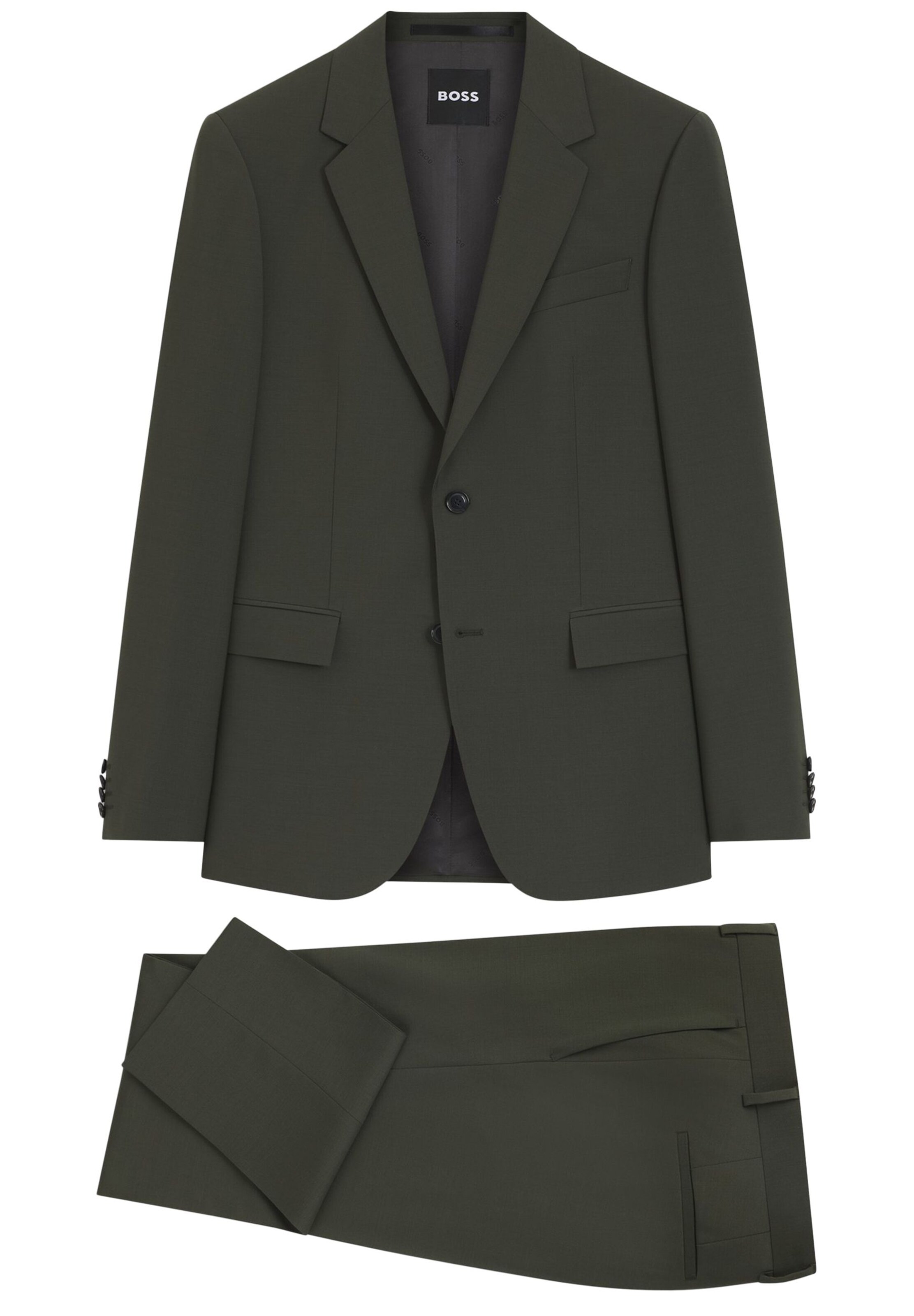 BOSS Slim fit Suit in Green: front
